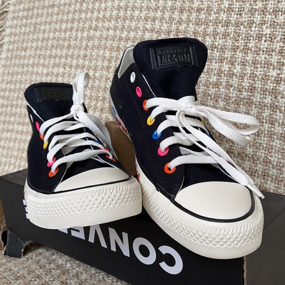 Converse Ctas OX Black/Hyper Pink/Egret MEN`S - Picture 8 of 16